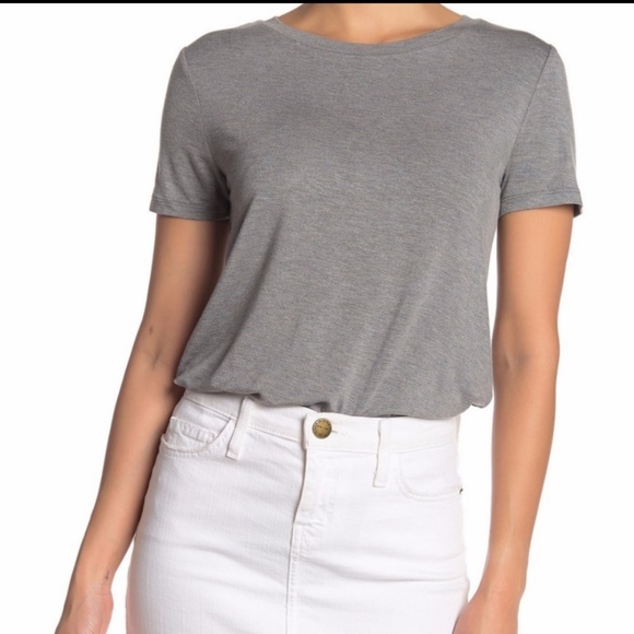 Elodie Tops - Gray T-Shirt Bodysuit